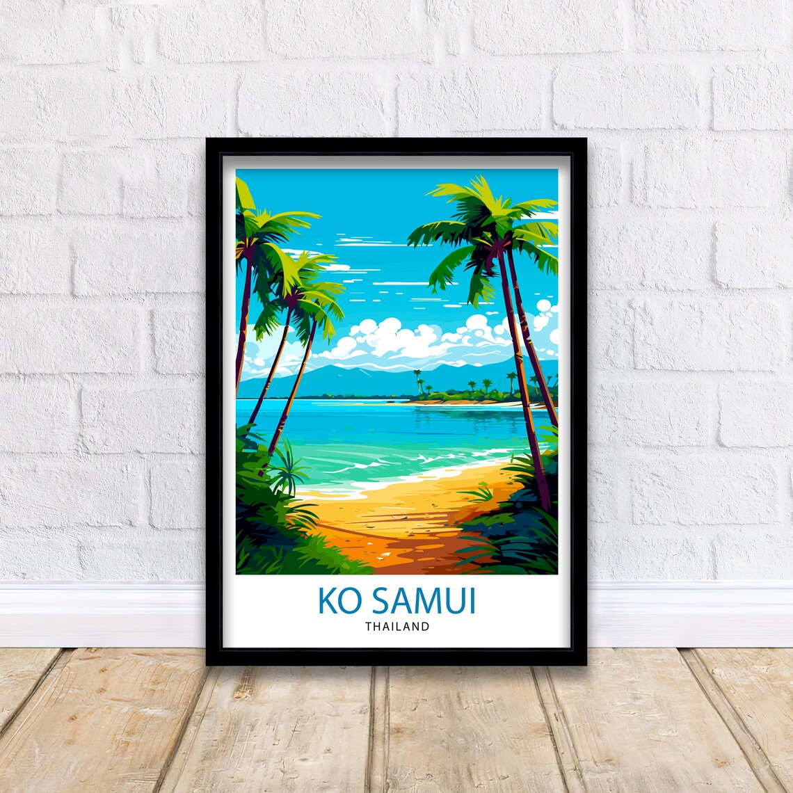 Ko Samui Thailand Travel Poster, Travel Print