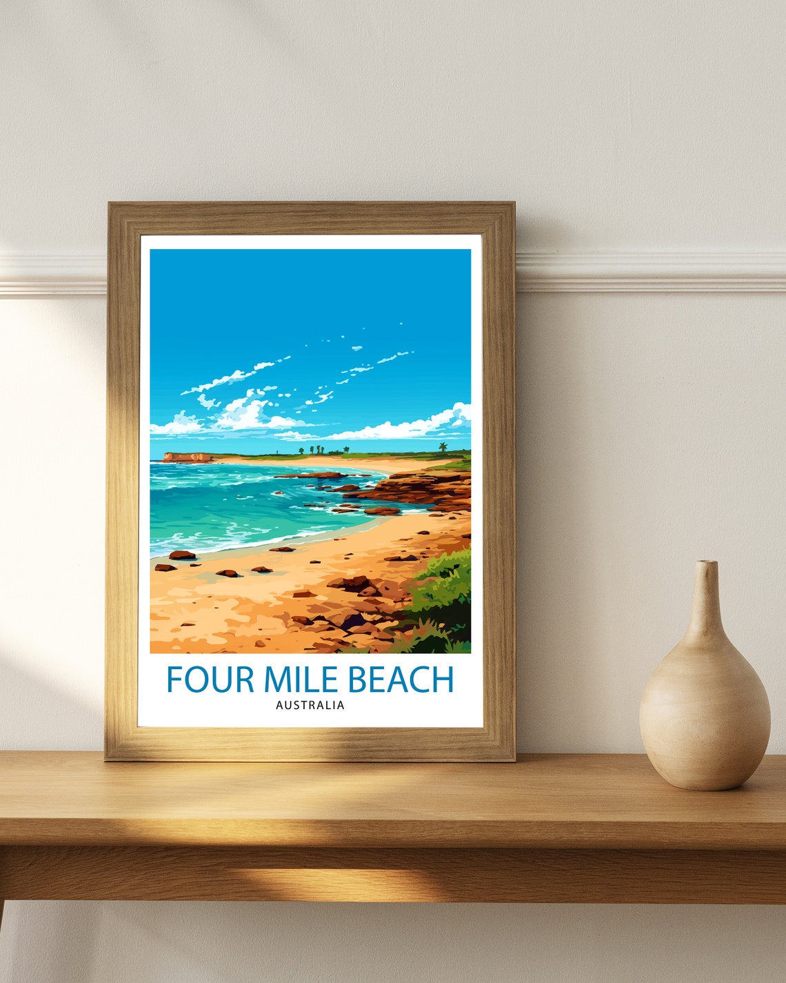 Four Mile Beach Australia Golden Sand Turquoise Shore Poster - Image 3