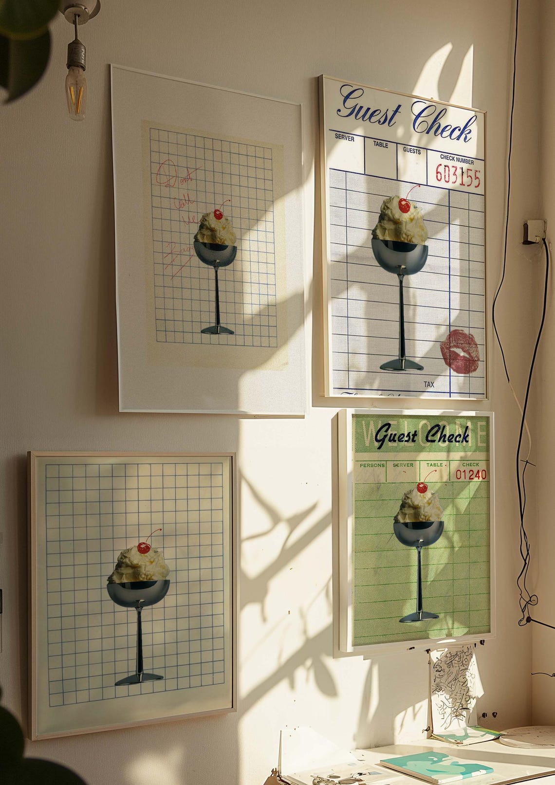 Retro Dessert Poster Set, Ice Cream Kitchen Decor - Image 4