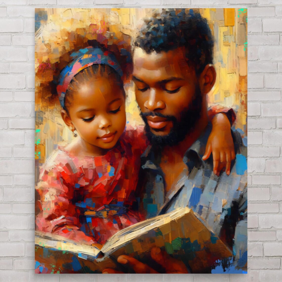 Black Father And Daughter Poster, Fathers Matter Art Print