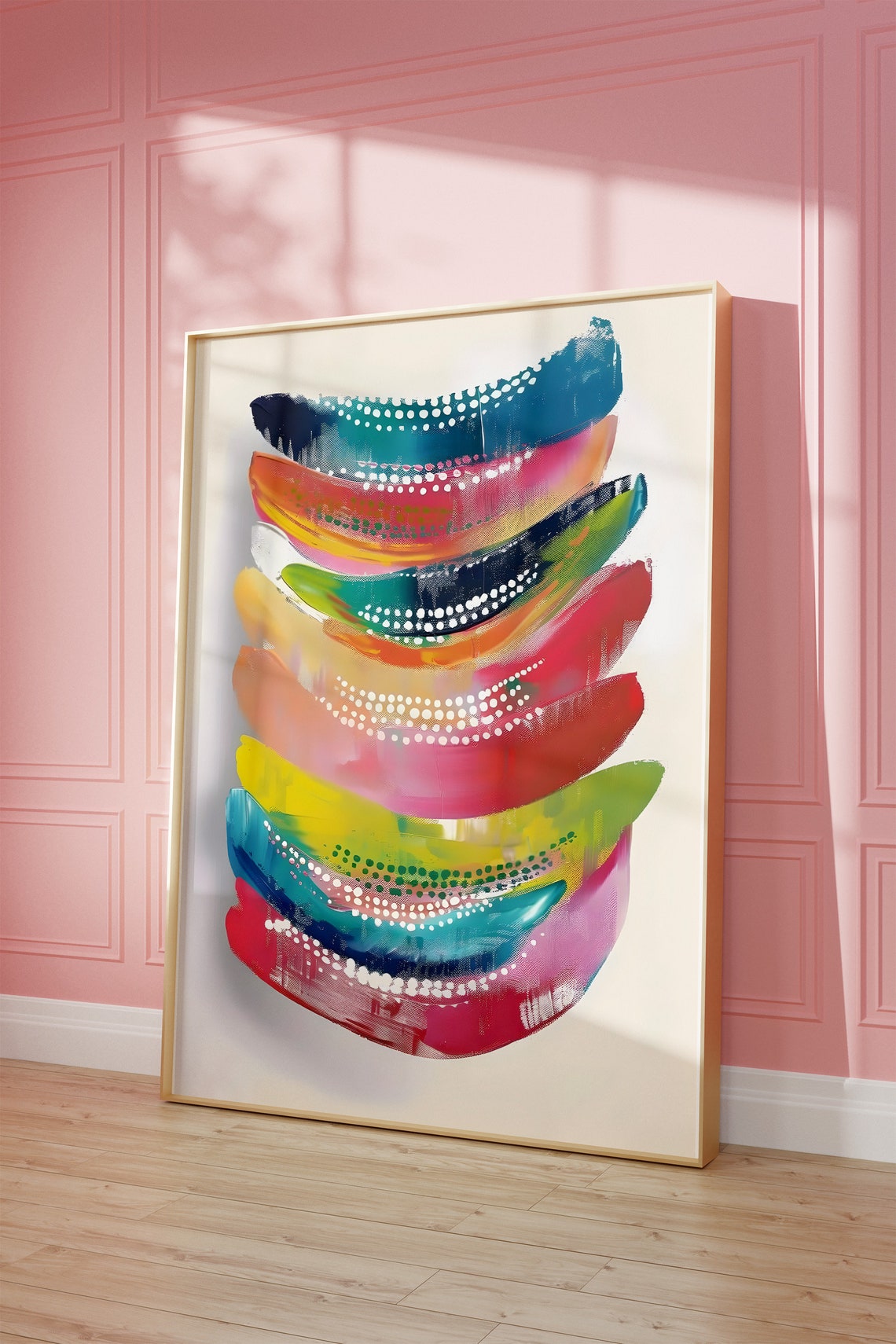 Vibrant Colorful Abstract Brushstrokes Modern Art Decor Poster - Image 2