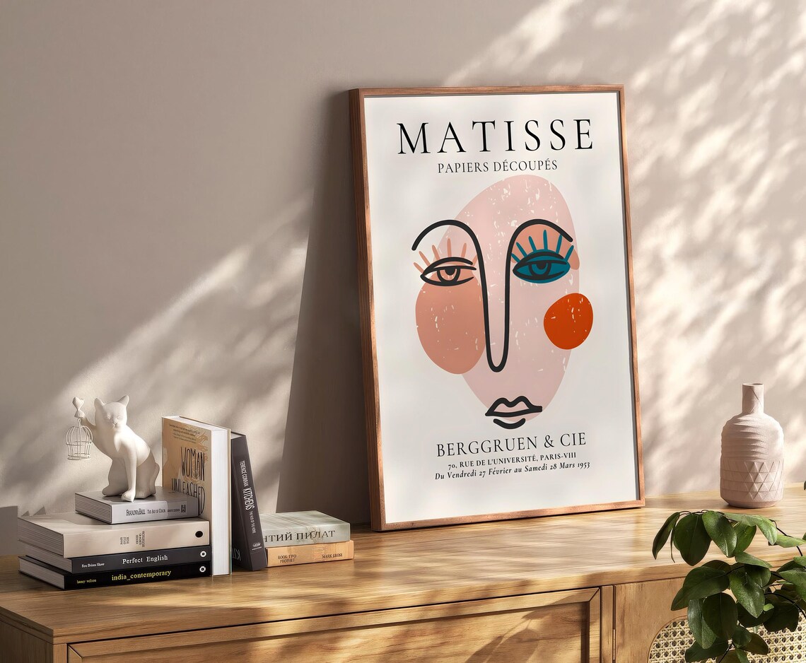 Henri Matisse Face Boho Style Exhibition Poster Eclectic Prints Gallery Wall Art Retro Trendy Instant - Image 2