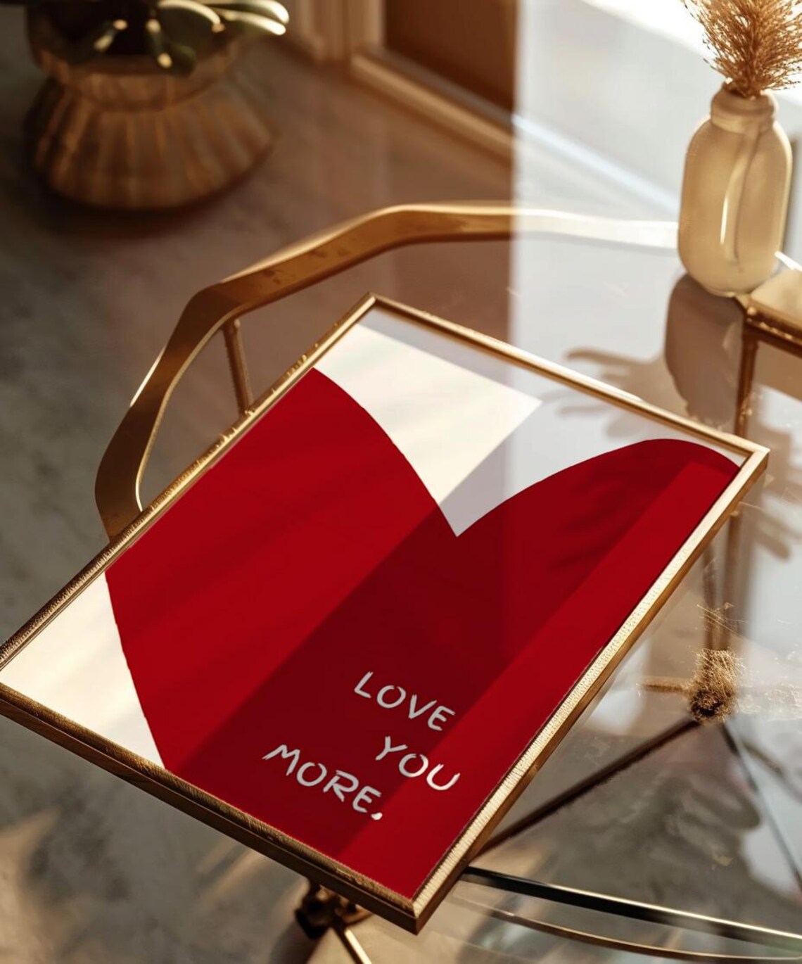 Love You More Vintage Bar Cart Kitchen Poster - Image 4