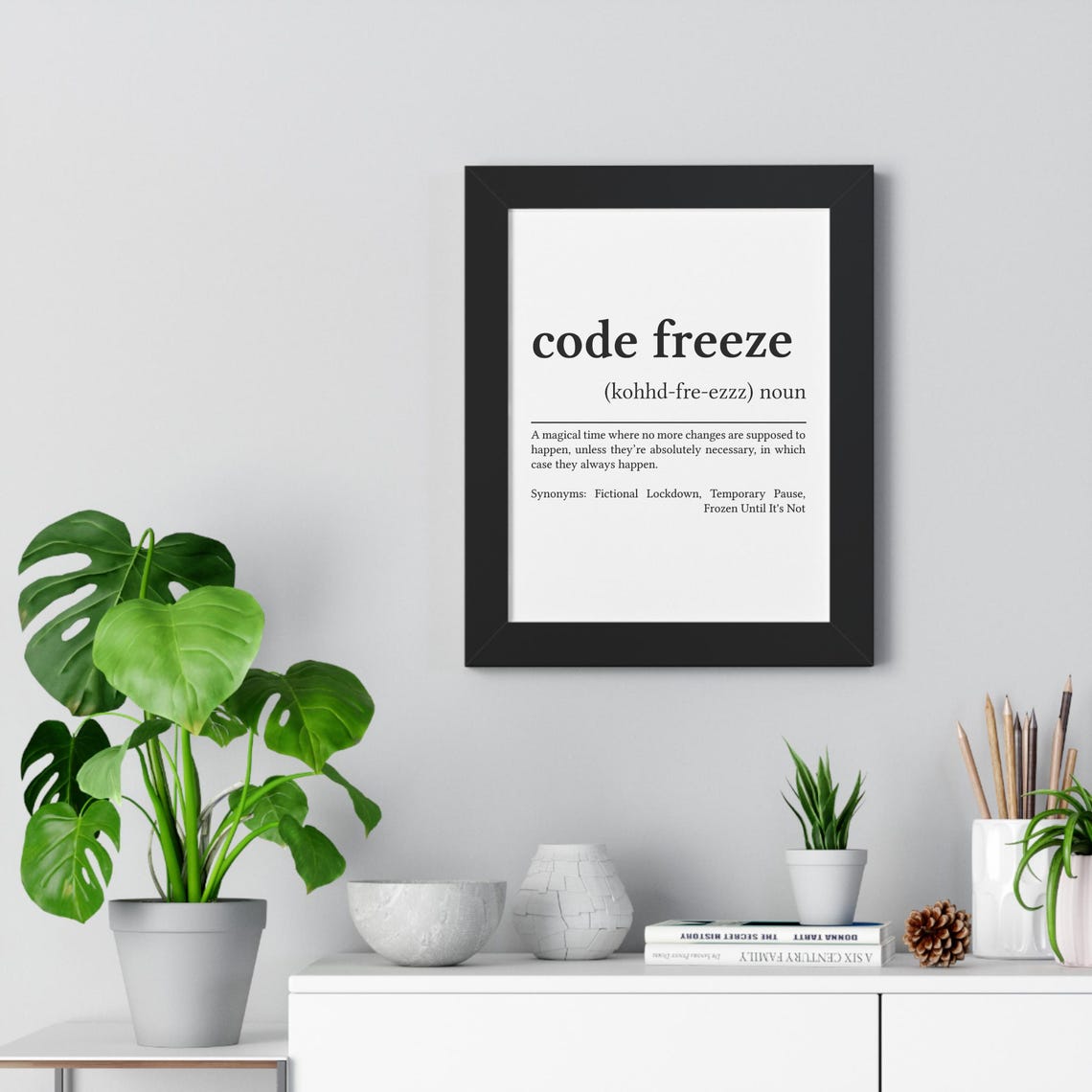 Code Freeze Funny Definition Poster for Developers Software Team - Image 2