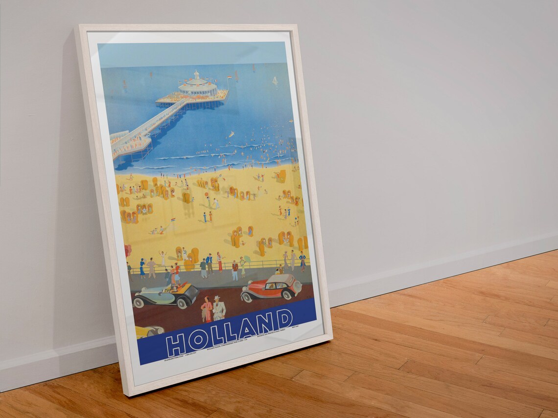 Holland Beach Scheveningen Pier Pavilion Vintage Travel Poster - Image 4