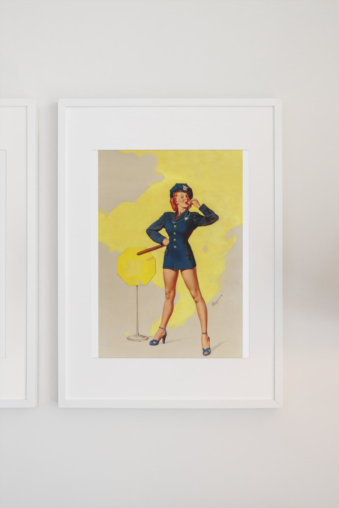 Gil Elvgren Real Stopper Police Woman Retro Pinup Poster Art - Image 3
