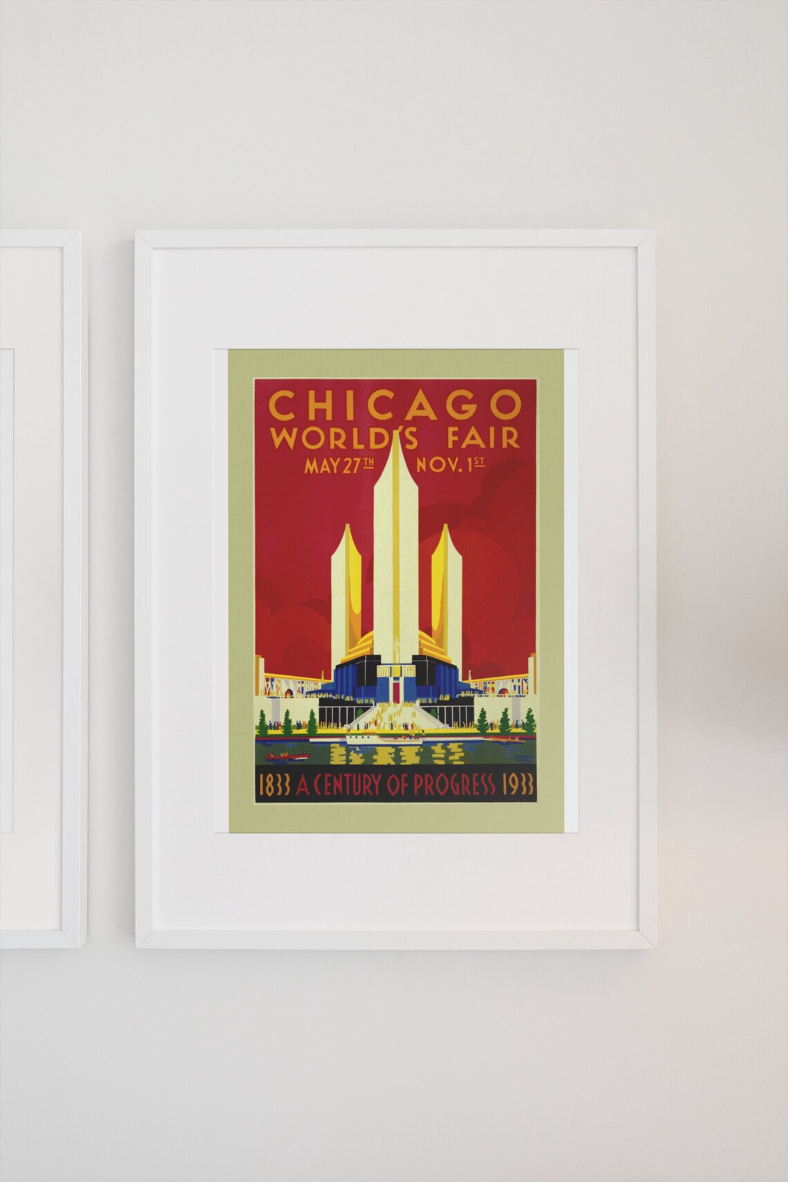 Chicago World's Fair 1933 A Century of Progress Travel Poster - Image 3