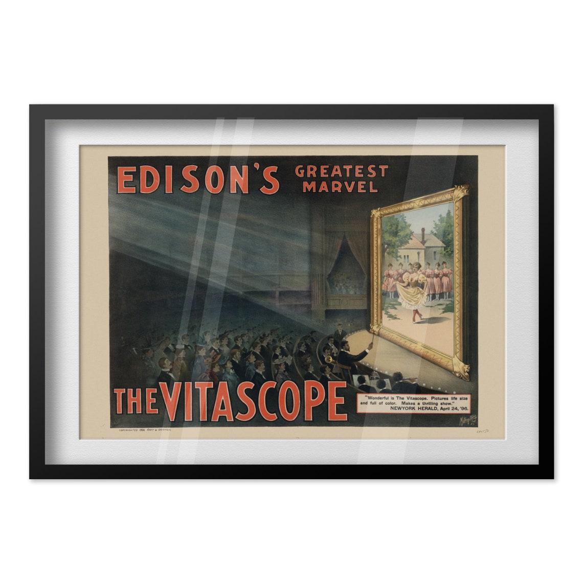 Edisons Vitascope 1896 Greatest Marvel Cinema Premiere Movie Poster - Image 4