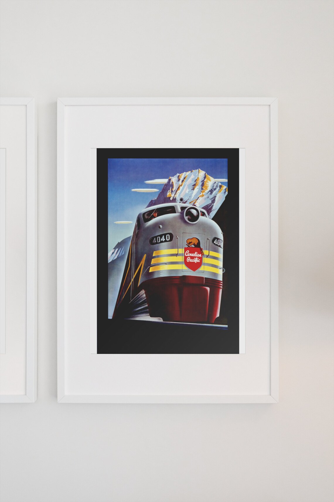 Canadian Pacific Locomotive 4040 Vintage Railroad Train Poster - Image 3