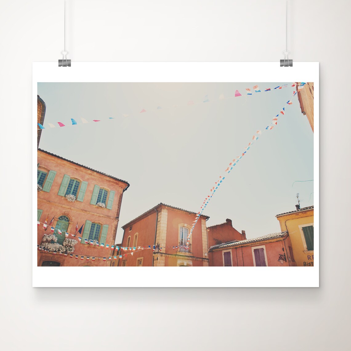 Roussillon Provence Red Village Architecture Pastel Photography Poster