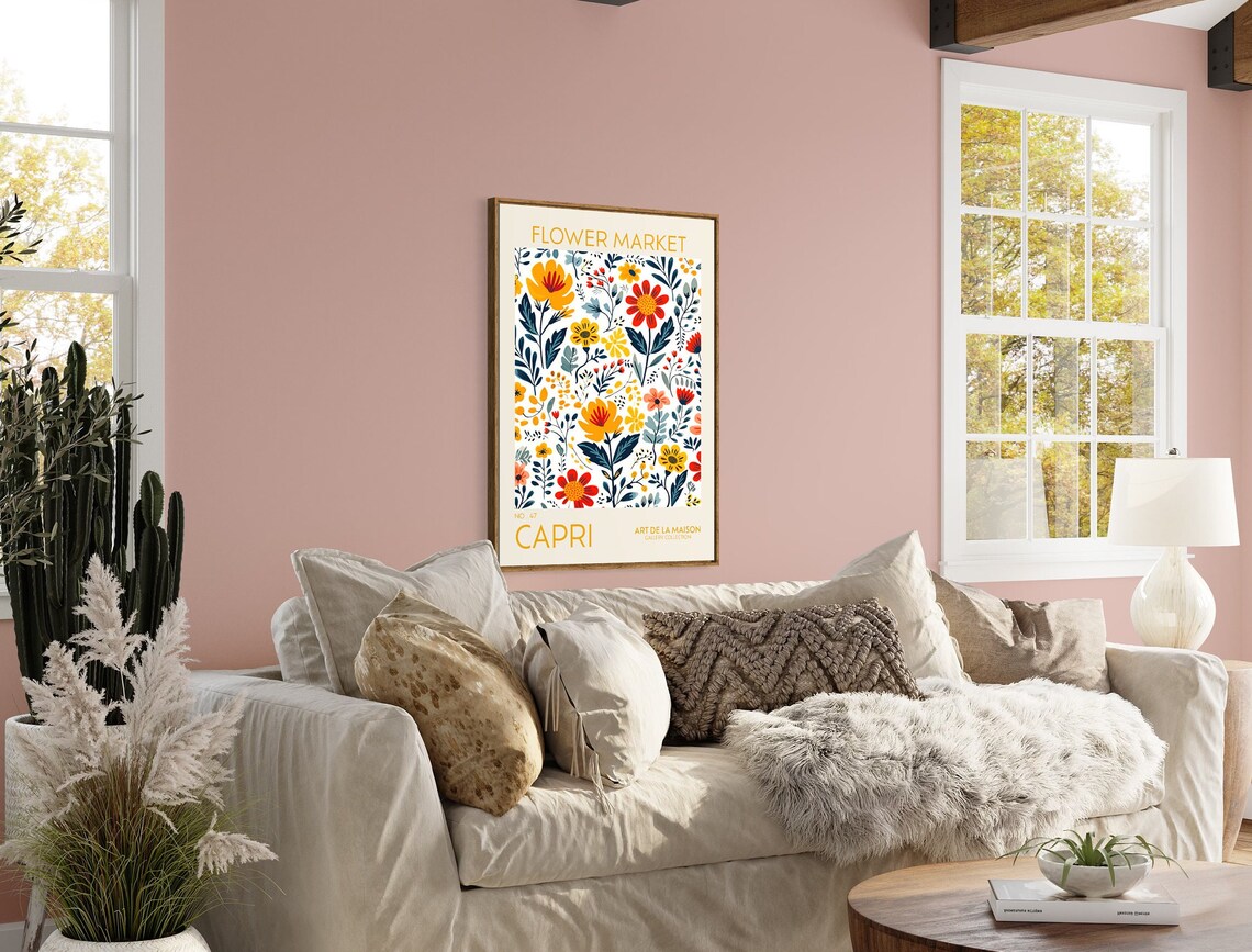 Flower Market Print, Botanical Floral Decor - Image 2