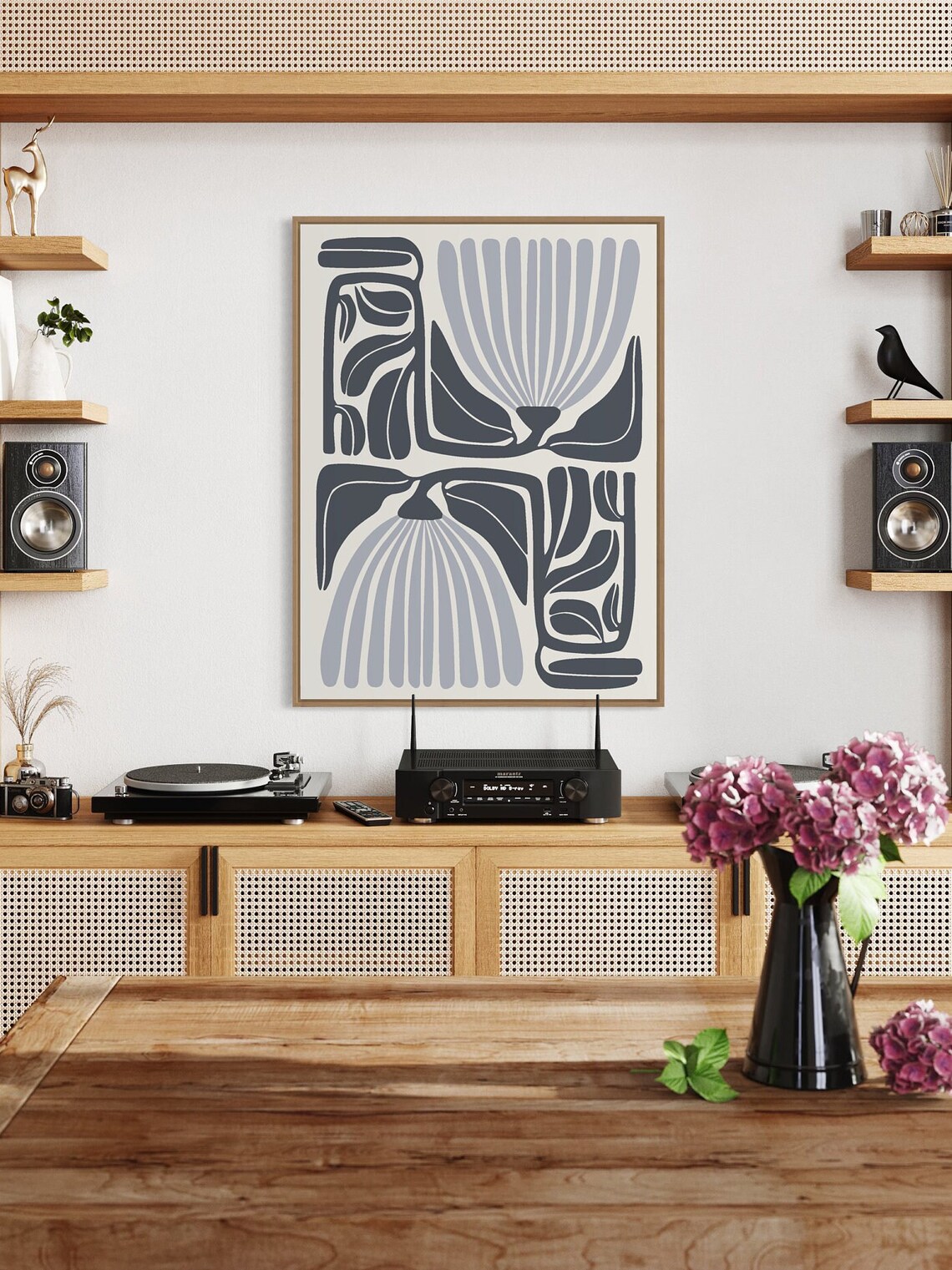 Abstract Botanical, Modern Floral Illustration Print - Image 3