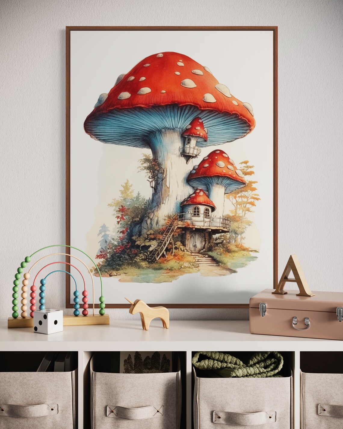 Mushroom Vintage Botanical Decor, Enchanted Forest Poster - Image 2