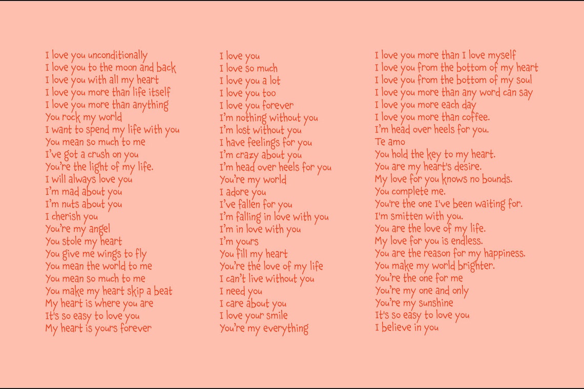 I Love You Typography, Retro Boho Decor - Image 3
