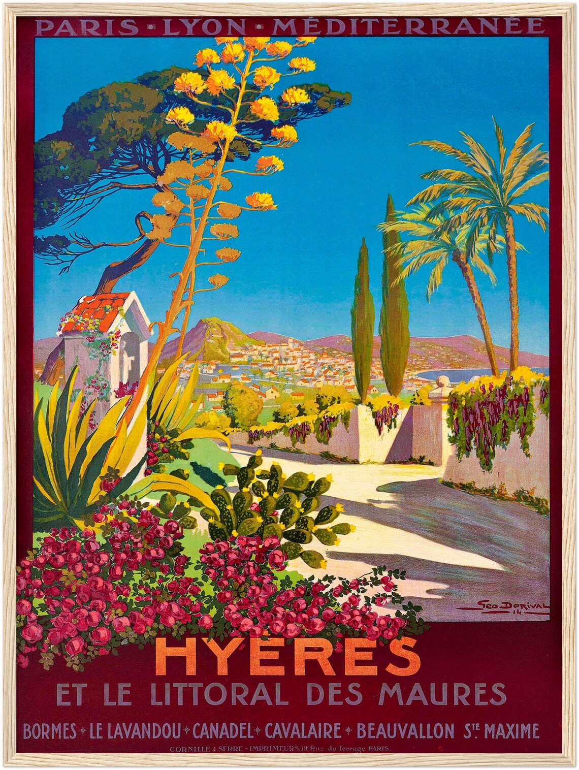 French Coast Retro Travel Poster, Vintage Coastal Decor - Image 4