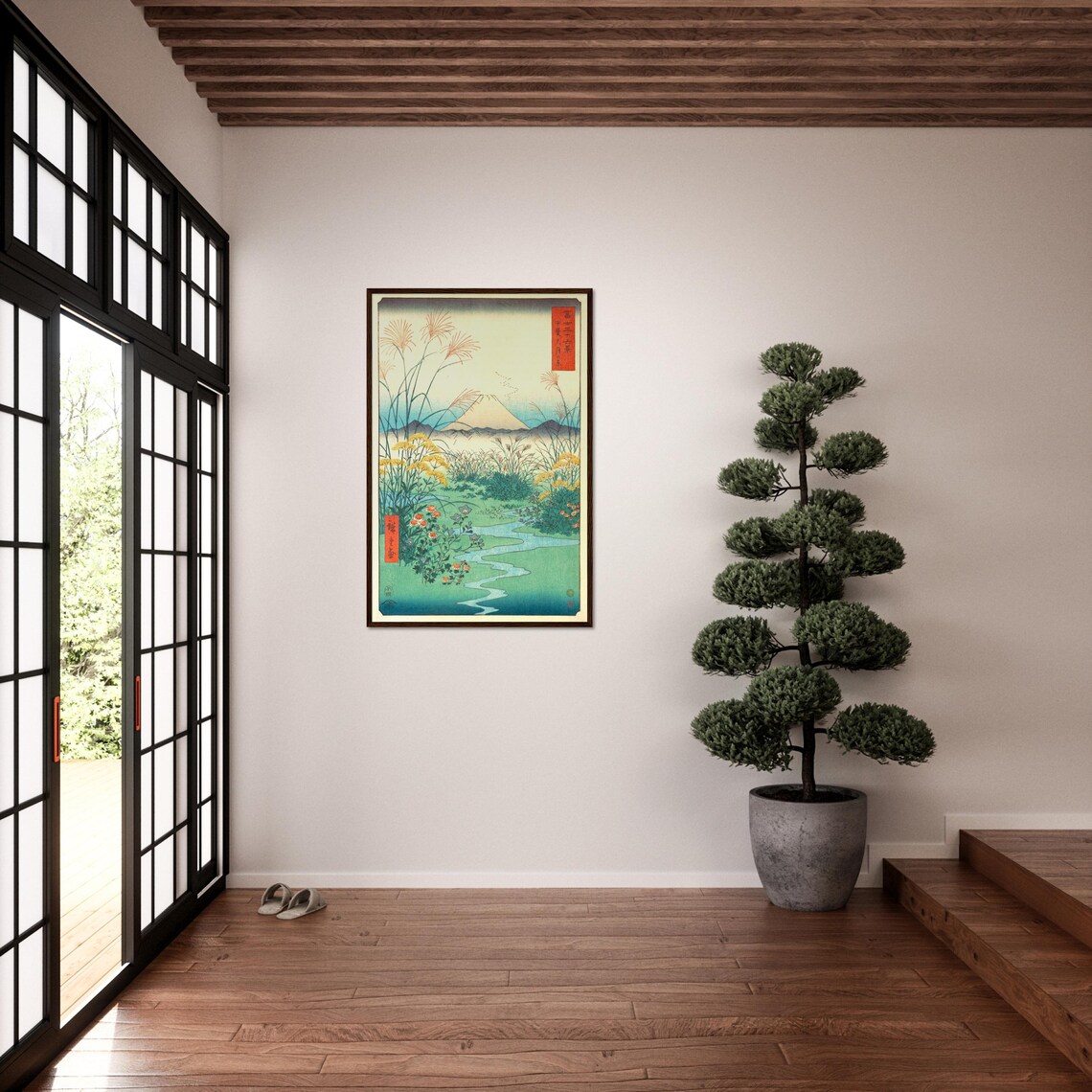 Hiroshige Japanese Ukiyo-E, Mount Fuji Travel Poster - Image 2