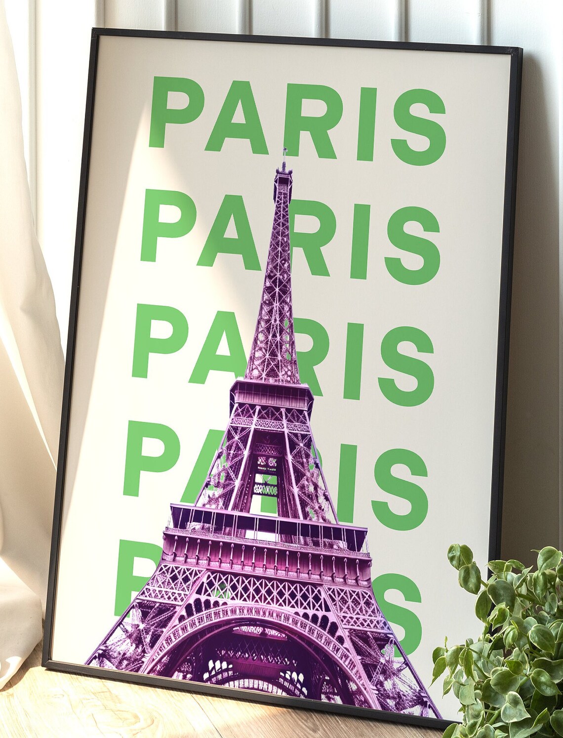 Paris City Poster, Funky Trendy Travel Art - Image 2