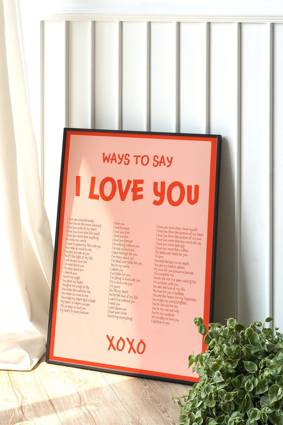 I Love You Typography, Retro Boho Decor - Image 4