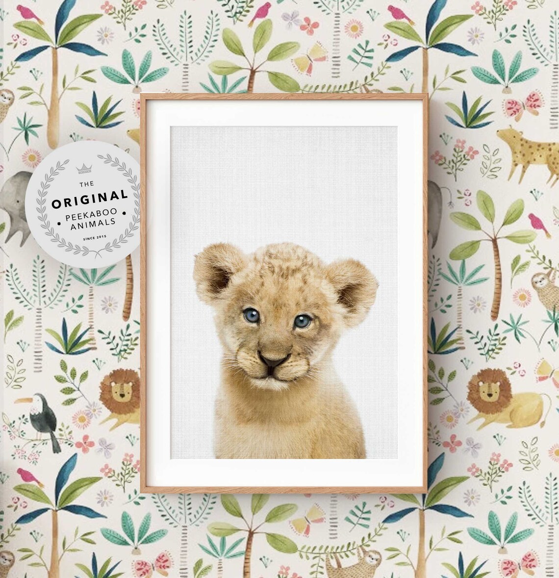 Baby Lion Cub Safari Nursery Art Print