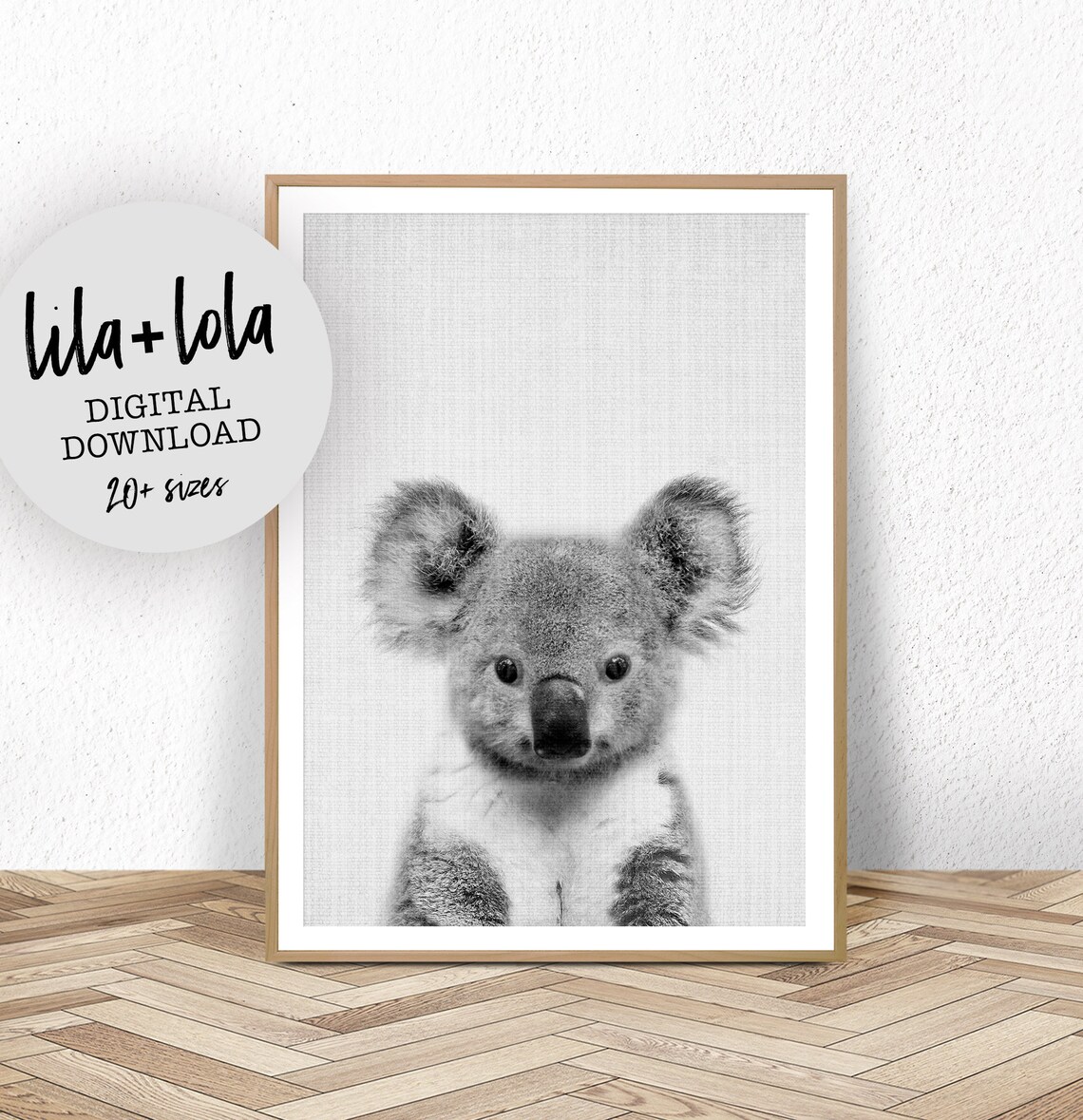 Baby Koala Print, Australian Animal Nursery Decor