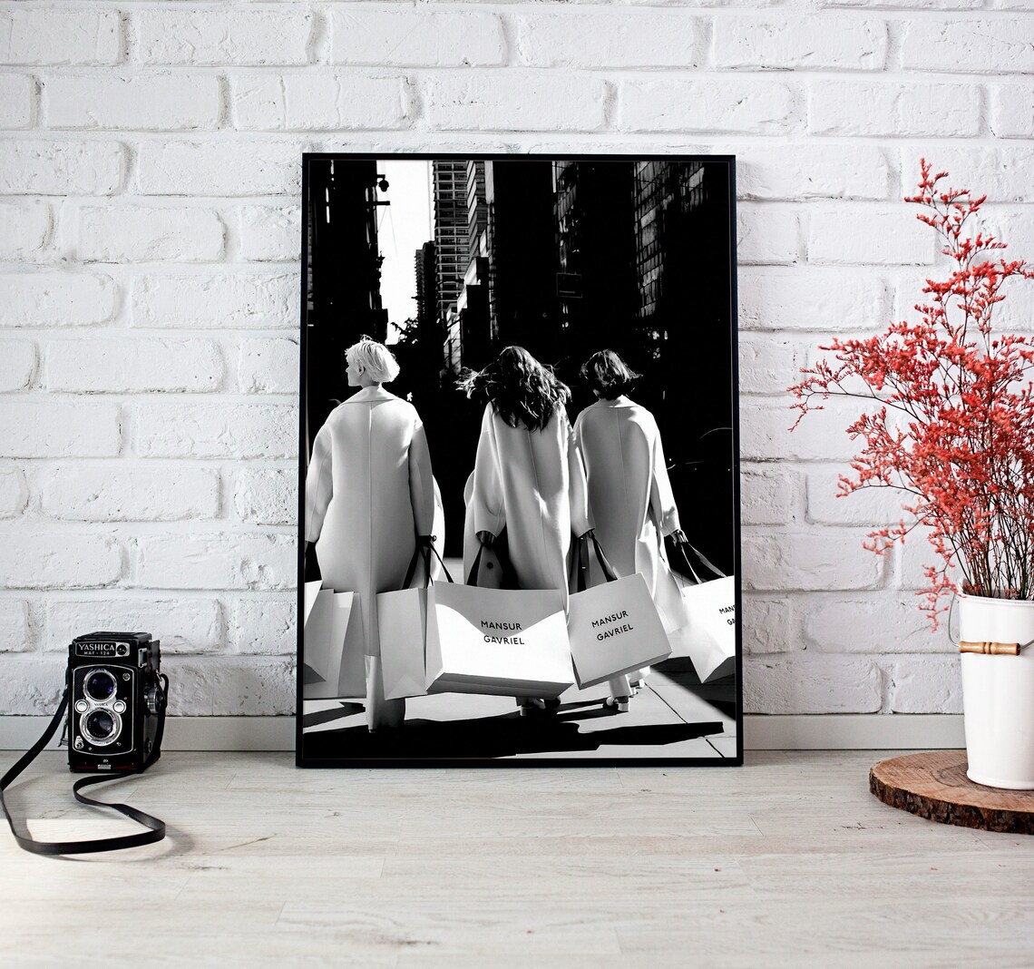 Women In Paris Poster Black And White Luxury Fashion Print Vintage Photography Retro Wall Art Hypebeast Room Decor - Image 3