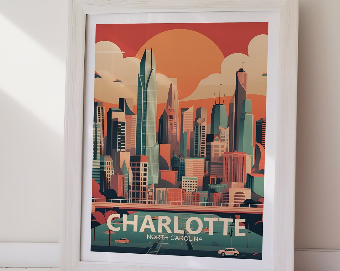 Charlotte Travel Poster, Place Name Art Print - Image 2
