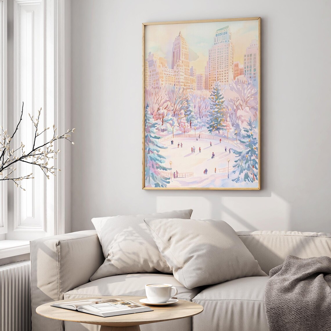 Pastel Christmas In The City, New York City Art Print - Image 3