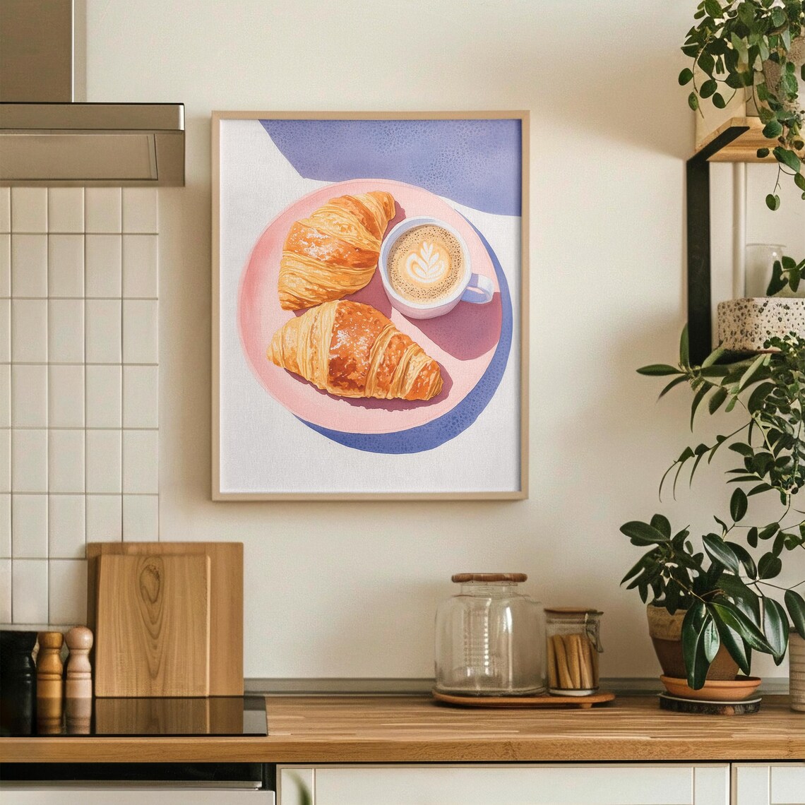Coffee Croissants Minimalist Food Poster - Image 2