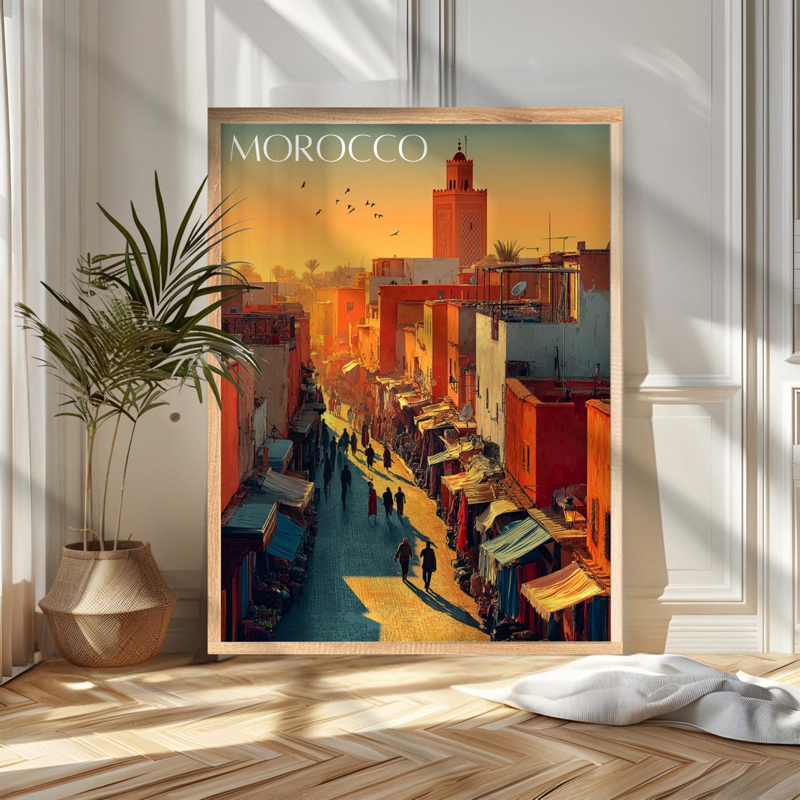 Morocco Travel Poster Print Marrakech Wall Art Wanderlust Home And Office Decor Gift For Travelers