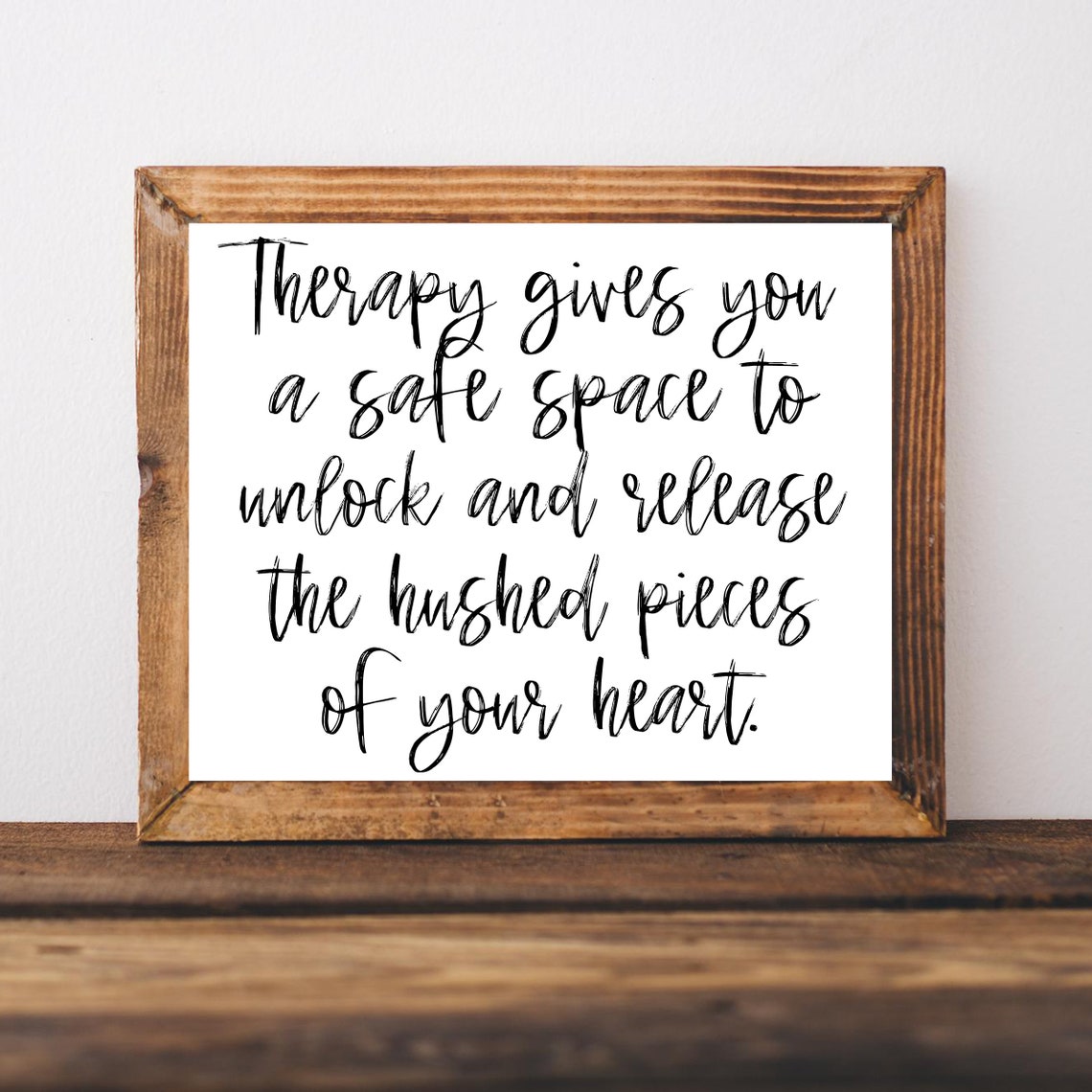 Therapy Safe Space Unlock Your Heart Counselor Office Poster