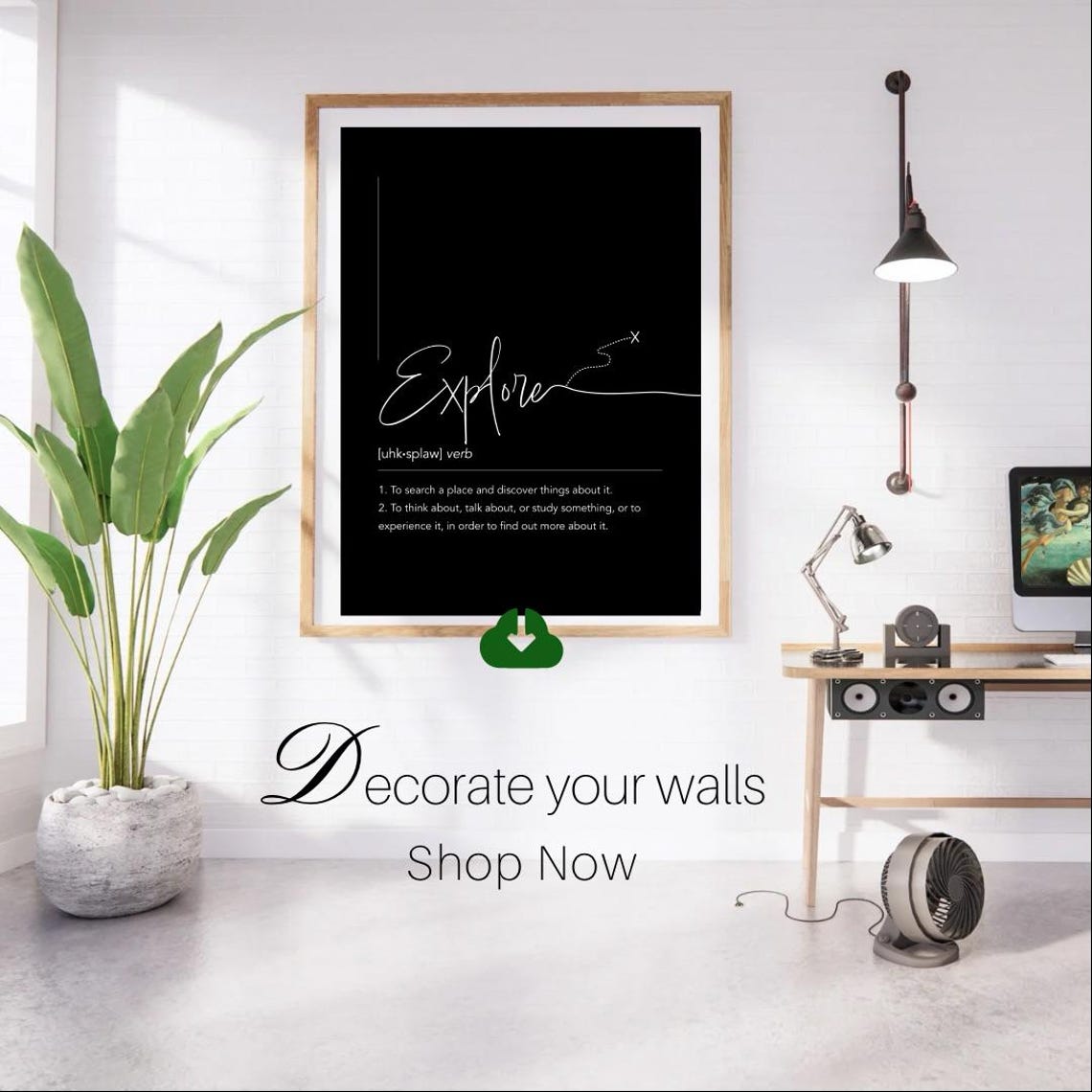 Explore Script Definition White Wanderlust Map Trail Doodle Poster - Image 4