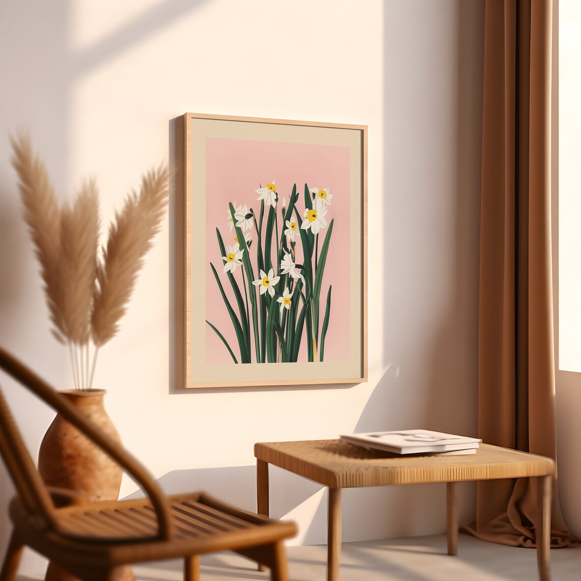December Birth Flower Narcissus Floral Art Print - Image 4