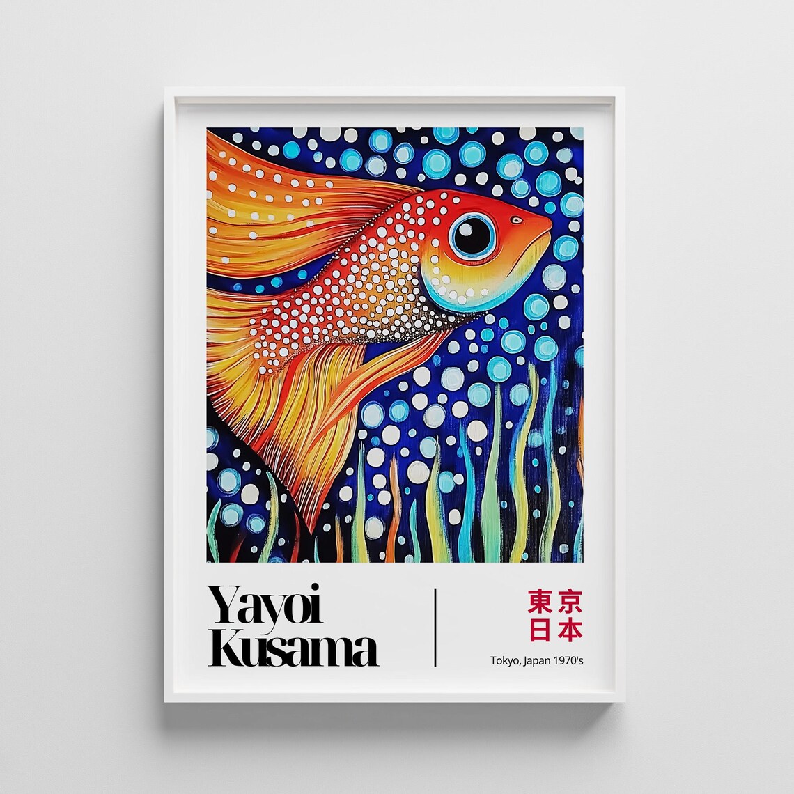 Kusama Style Fish Print Japanese Pop Art