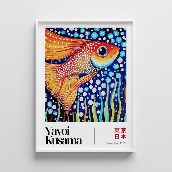 Kusama Style Fish Print Japanese Pop Art