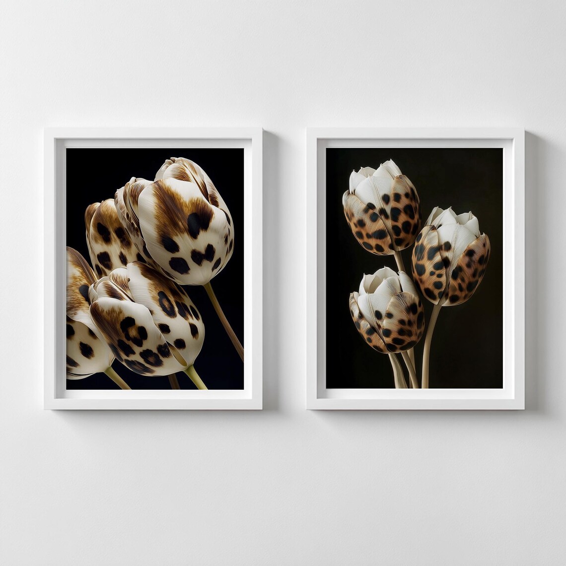 Y2K Cheetah Tulip Print Set, Girly Bedroom Decor