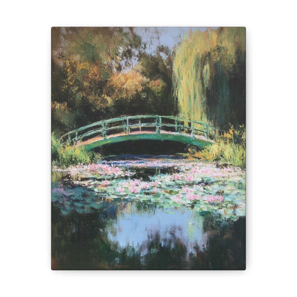 Inspired By Claude Monets The Japanese Bridge From The Water Lilies Series Wall Art Print Farmhouse Decor Cottage Core Wall Art - Image 3