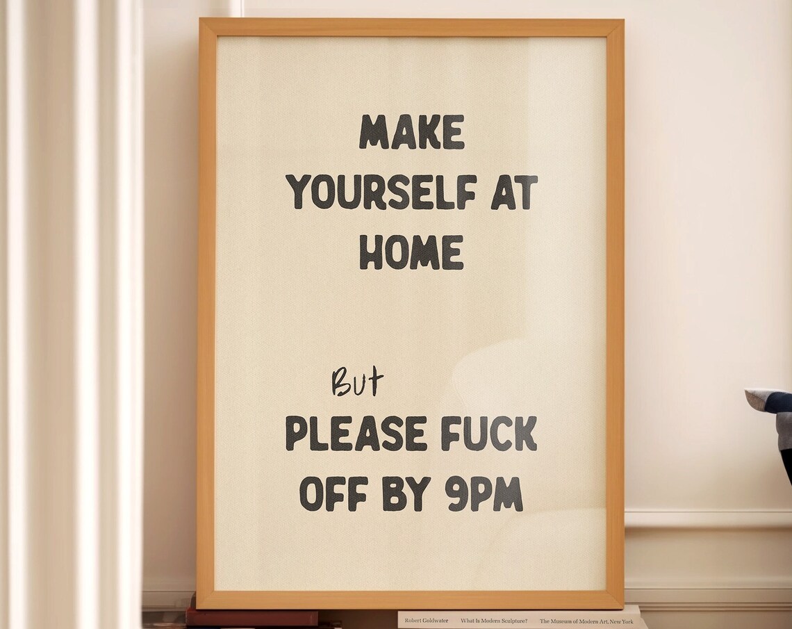 Please Fuck Off By 9pm Rude Quote Wall Poster - Image 3