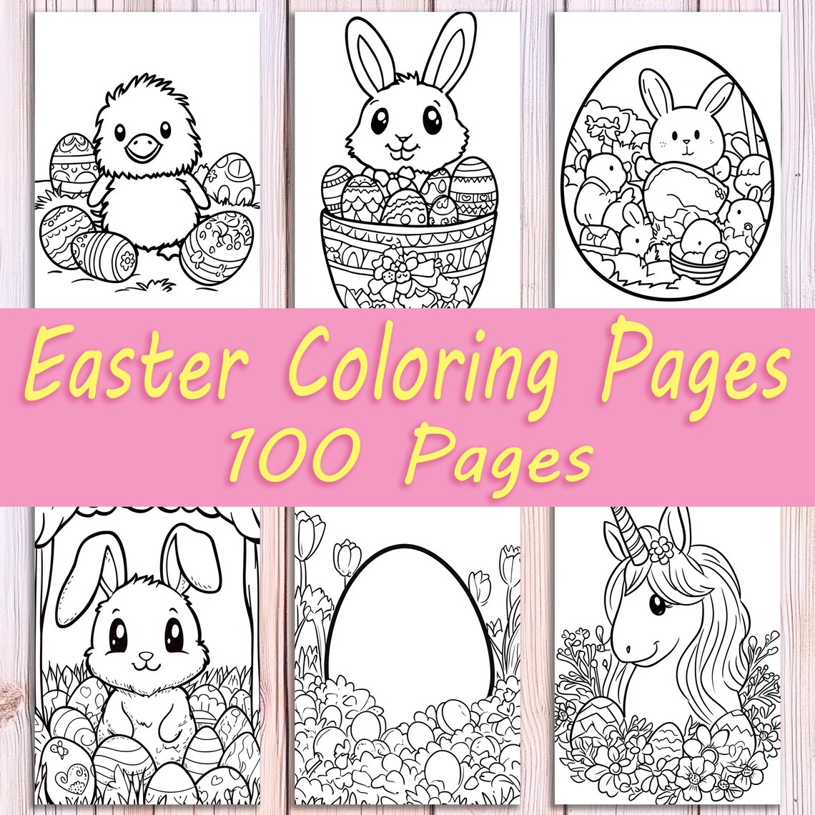 Easter Coloring Pages For Kids, Educational Activity