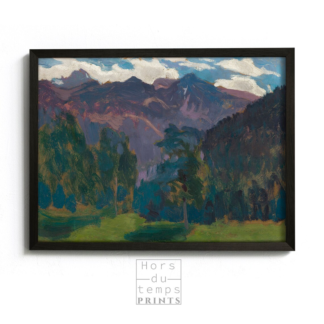Green Tones Forest Landscape Oil Painting Mountain Tops Nature Art Vintage Farmhouse Cottage Aesthetic Hors Du Temps Prints - Image 2