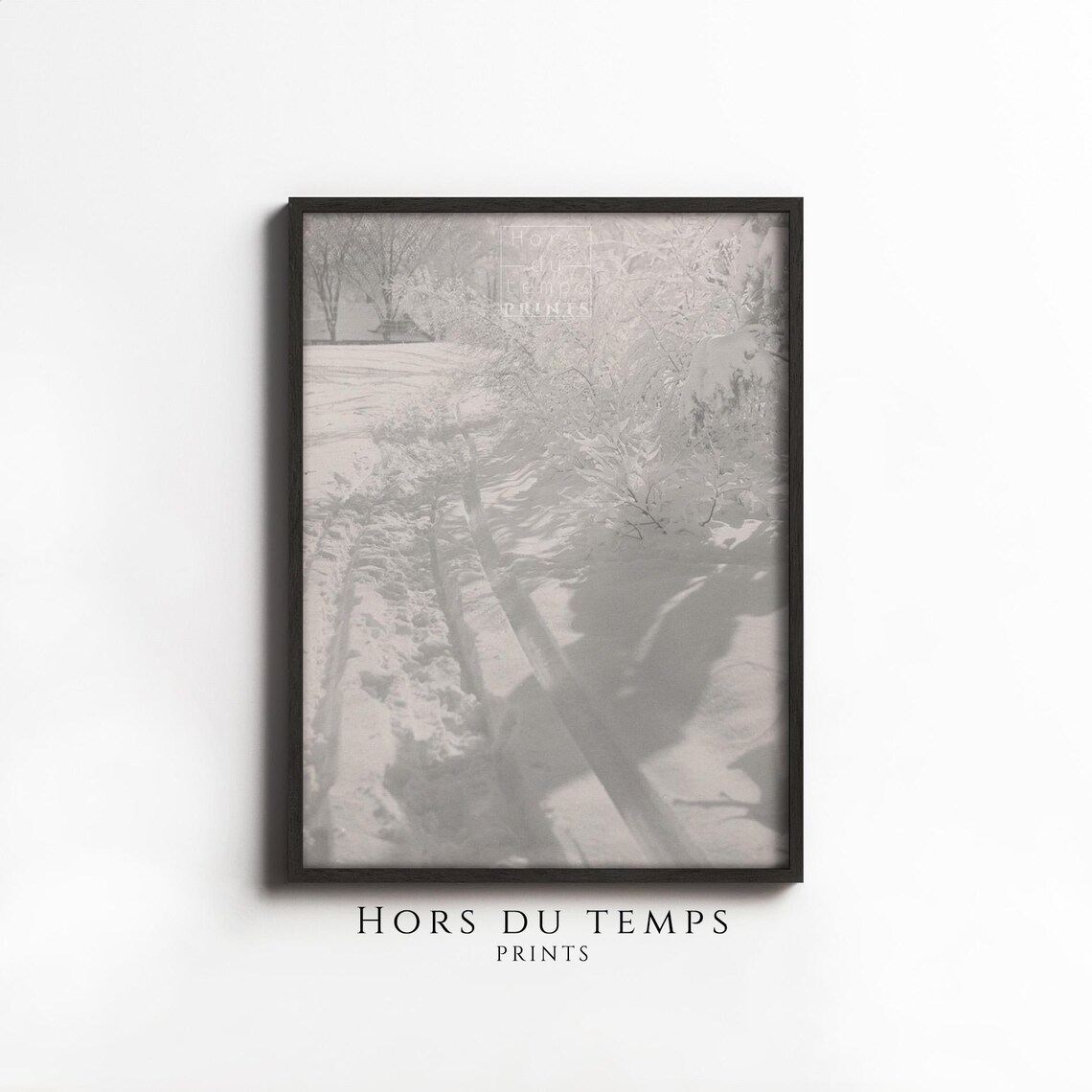 Snowy Winter Road With Tracks Vintage Snow Photograph Poster