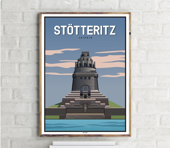 Leipzig Stotteritz Vintage Travel Poster