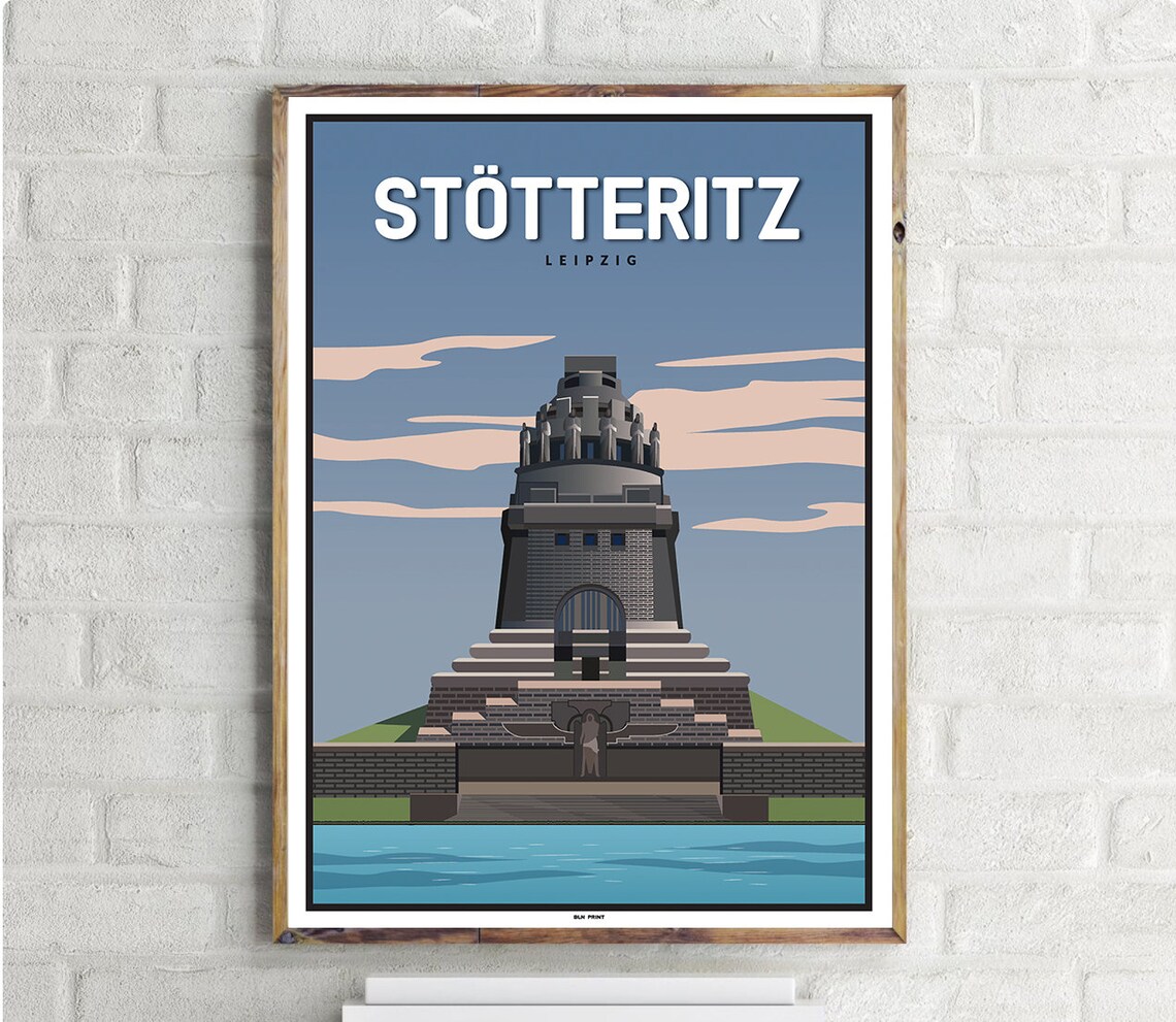Leipzig Stotteritz Vintage Travel Poster