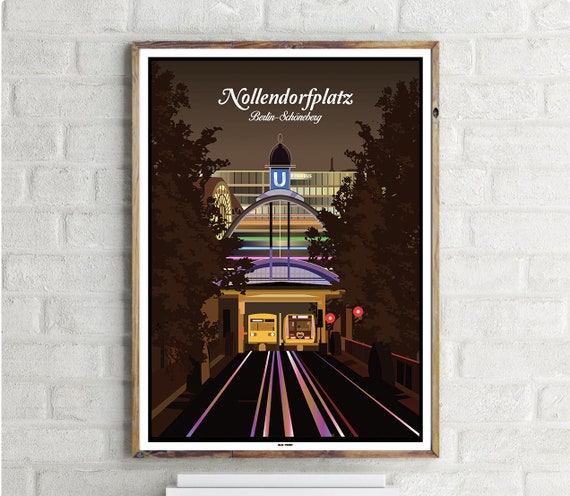 Schneberg Nollendorfplatz 3 Vintage Travel Poster