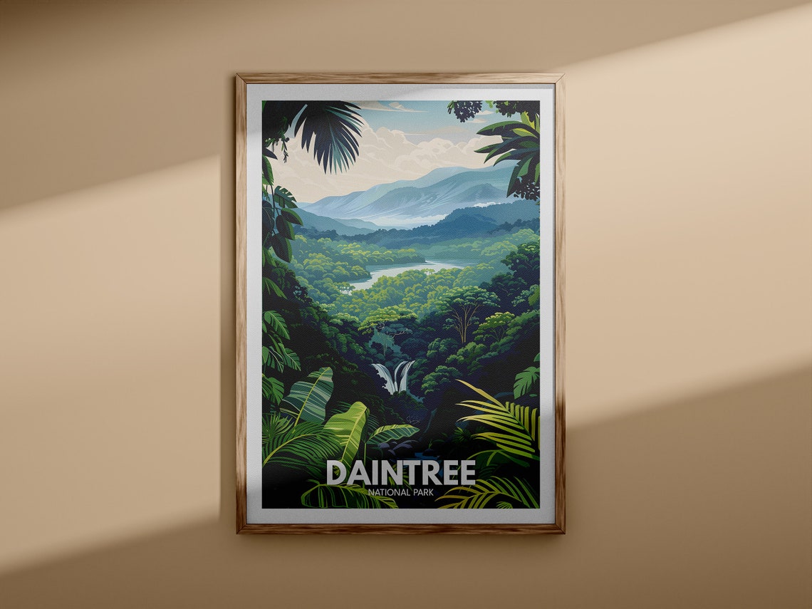 Daintree National Park Rainforest Waterfall Scenic Travel Poster - Image 3