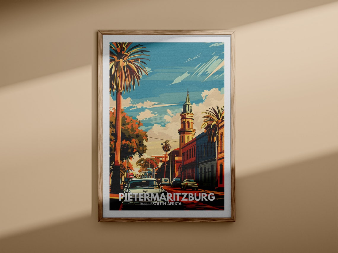 Pietermaritzburg Print Pietermaritzburg Travel Poster South Africa Wall Art Print South Africa Home Decor Travel Wall Art Decor - Image 3