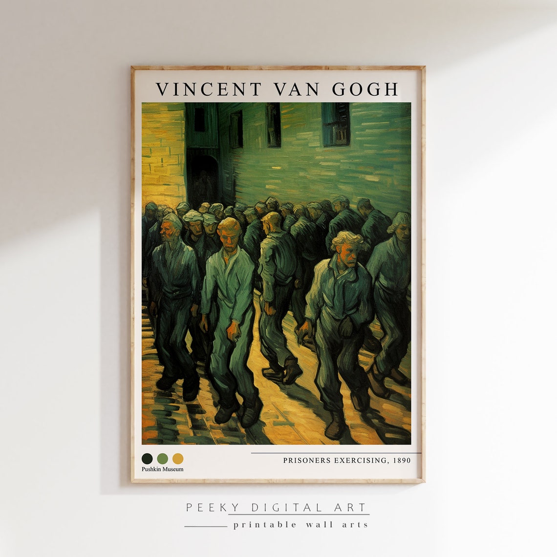 Vincent Van Gogh Prisoners Exercising 1890 Courtyard Art Poster - Image 2