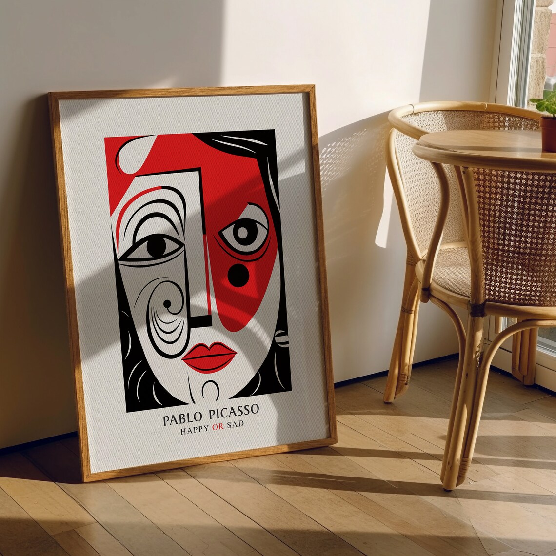 Maximalist Wall Art By Pablo Picasso Mid Century Modern Abstract Wall Art Picasso - Image 2