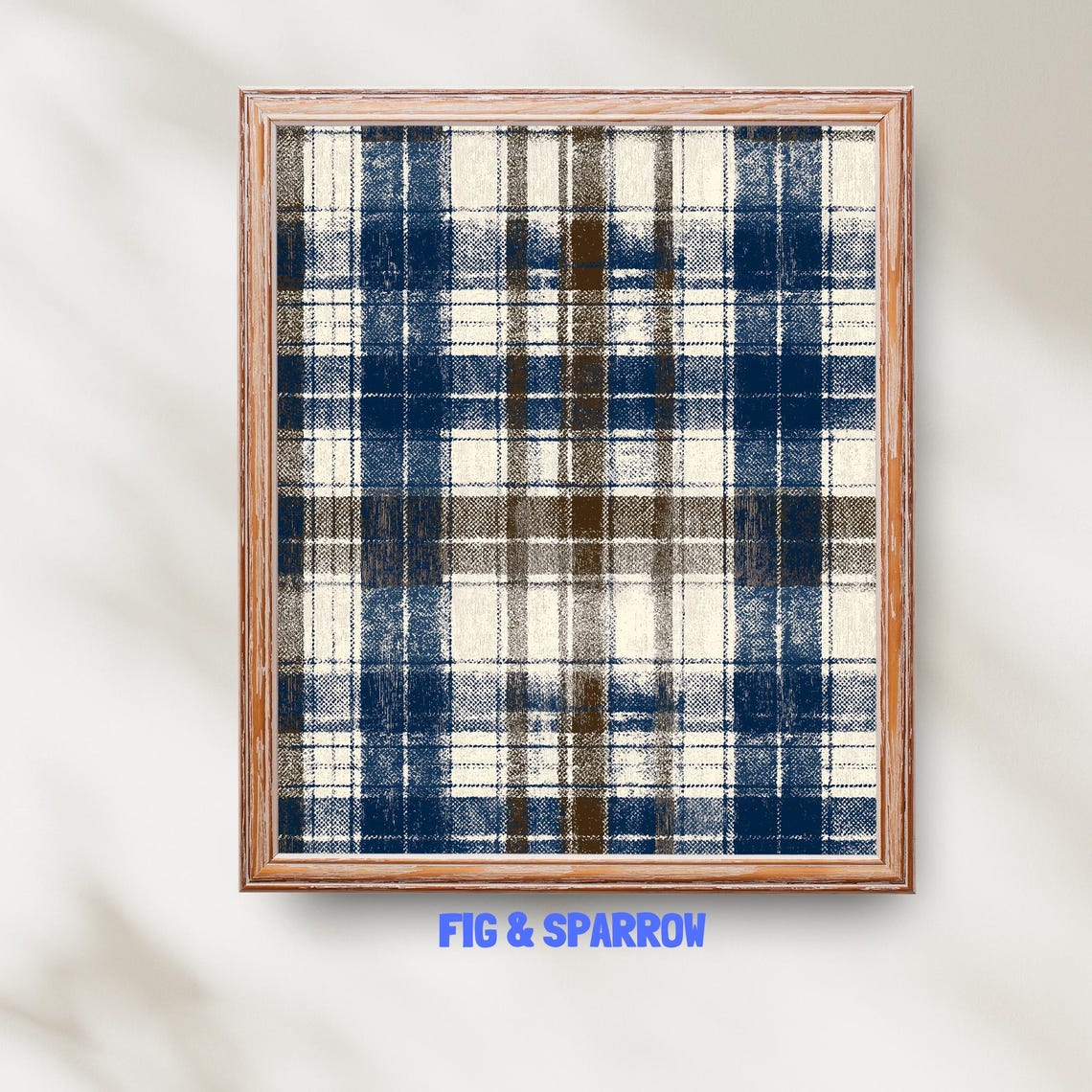 Plaid Wall Art, Rustic Check Pattern