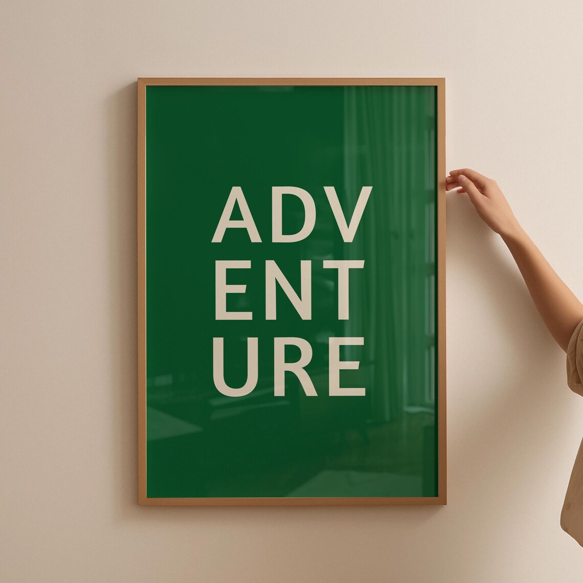 Bold Green Stacked Adventure Typography Minimalist Quote Poster - Image 5