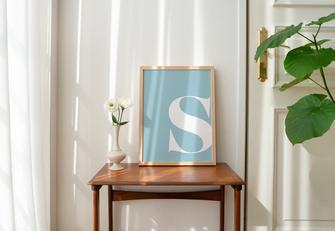 Letter S Initial Art Print, Nursery Alphabet Decor - Image 2